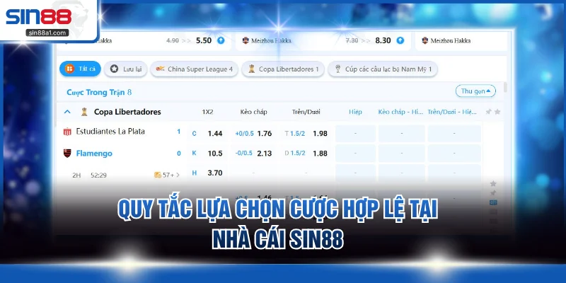 Quy tắc lựa chọn cược hợp lệ tại nhà cái SIN88